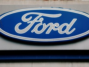The Ford logo is seen on February 21, 2019.