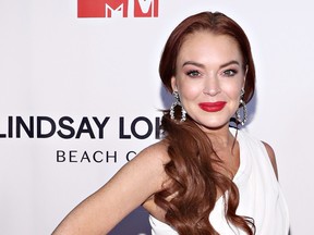 Lindsay Lohan attends MTV's "Lindsay Lohan's Beach Club" premiere party at Moxy Times Square on Jan. 7, 2019 in New York City.  (Cindy Ord/Getty Images for MTV)