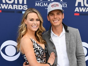 Amber Bartlett and Granger Smith attends the 54th Academy Of Country Music Awards at MGM Grand Garden Arena on April 07, 2019 in Las Vegas. (Ethan Miller/Getty Images)