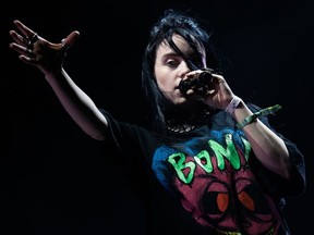 INDIO, CALIFORNIA - APRIL 20: Billie Eilish performs onstage at the Coachella Valley Music and Arts Festival on April 20, 2019 in Indio, California.