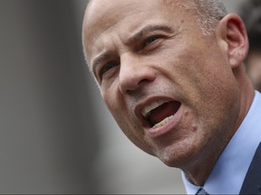 Attorney Michael Avenatti speaks to the press outside federal court after being arraigned, May 28, 2019 in New York City. (Drew Angerer/Getty Images)