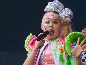 JoJo Siwa performs onstage during day two of Nickelodeon's Second Annual SlimeFest at Huntington Bank Pavilion on June 9, 2019 in Chicago, Ill. (Timothy Hiatt/Getty Images  for Nickelodeon)