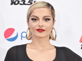 Bebe Rexha poses backstage during 2019 103.5 KTU KTUphoria presented by Pepsi at Northwell Health at Jones Beach Theater on June 15, 2019 in Wantagh, New York. (Bryan Bedder/Getty Images for iHeartRadio)