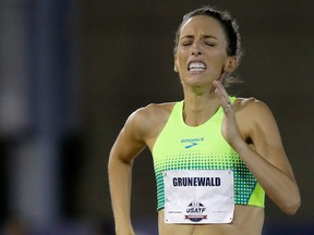 Gabriele Grunewald runs in the Women's 1,500-metre opening round during Day 1 of the 2017 USA Track & Field Championships at Hornet Satdium on June 22, 2017 in Sacramento, Calif.  (Andy Lyons/Getty Images)