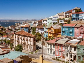 A coloured and steep neighbourhood in Valparaiso, Chile, is pictured in this undated file photo. (Getty Images)