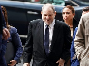 Film producer Harvey Weinstein arrives for a court hearing in New York City on April 26, 2019.