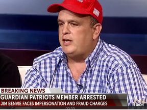 Jim Benvie, accused of impersonating a U.S. border guard. (Screengrab)