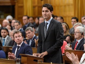 Trudeau says the federal Liberal government will establish a "floor price'' on carbon pollution of $10 a tonne in 2018, rising to $50 a tonne by 2022.
