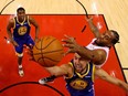 Golden State Warriors guard Klay Thompson and Raptors Kawhi Leonard. USA TODAY