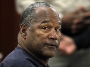 O.J. Simpson appears at an evidentiary hearing in Clark County District Court in Las Vegas, on May 16, 2013.