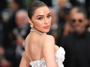Olivia Culpo arrives for the screening of the film "Sibyl" at the 72nd edition of the Cannes Film Festival in Cannes, southern France, on May 24, 2019. (LOIC VENANCE/AFP/Getty Images)