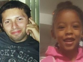 A Canada-wide warrant has been issued for John Varga Cueves, 39, left, in connection with the suspected parental abduction of his daughter, Tatianna Cuevas, 5. Cuevas and the girl never returned from an approved vacation to France and Germany on Aug. 12 2018.