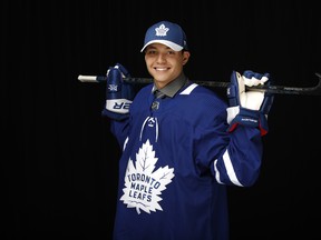 The Maple Leafs selected Nicholas Robertson 53rd overall at the NHL draft. (Kevin Light/Getty Images)