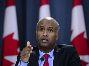 Minister of Immigration, Refugees and Citizenship Ahmed Hussen responds to the 2019 Spring Reports of the Auditor General in Ottawa on Tuesday, May 7, 2019.