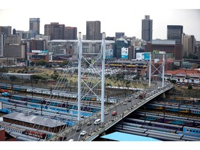 The city of Johannesburg over looks the Mandela bridge, in Johannesburg, South Africa, November 15, 2018.