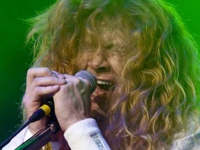 American thrash metal band Megadeth performs at the Molson Amphitheatre at Ontario Place on Thursday July 29, 2010. Lead singer Dave Mustaine belts it out.