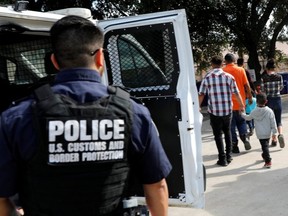 Central Americans arrive at the Catholic shelter "San Francisco Javier Church", which gives temporary shelter to asylum-seekers from Central America countries released by ICE and U.S. Customs and Border Protection (CBP) due to overcrowded facilities, in Laredo, Texas on June 4, 2019.