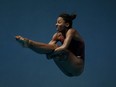 Jennifer Abel of Canada competes in the Women's 3m Springboard Final round on day eight of the Gwangju 2019 FINA World Championships at Nambu International Aquatics Centre on July 19, 2019 in Gwangju, South Korea.