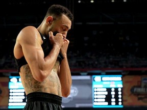 Nigel Williams-Goss #5 of the Gonzaga Bulldogs reacts late in the game against the North Carolina Tar Heels during the 2017 NCAA Men's Final Four National Championship game at University of Phoenix Stadium on April 3, 2017 in Glendale, Arizona.