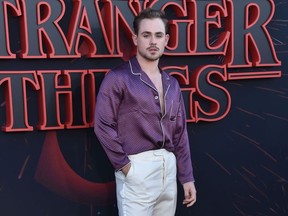 Australian actor Dacre Montgomery attends Netflix's "Stranger Things 3" premiere at Santa Monica high school Barnum Hall on June 28, 2019 in Santa Monica, California.