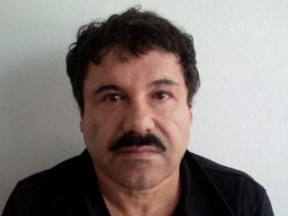 In this file photo taken on Feb. 23, 2014  is a handout released by the Attorney General of Mexico (PGR), of the mugshot of Mexican drug trafficker Joaquin Guzman Loera, aka "El Chapo" Guzman.