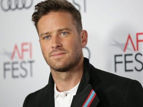 Armie Hammer attends AFI Fest 2018 "On the Basis of Sex" Opening Night World Premiere Gala Screening at TCL Chinese Theatre in Los Angeles on Nov. 9, 2018.