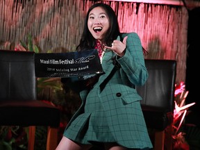 Awkwafina receives The Shining Star award during the 2019 Maui Film Festival on June 15, 2019, in Wailea, Hawaii.