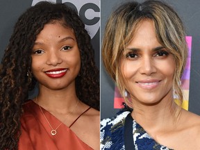Halle Bailey, left, and Halle Berry. (Getty Images file photos)