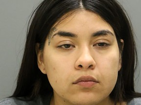 This handout mugshot obtained courtesy of the Chicago Police Department on May 16, 2019, shows the booking photo of Desiree Figueroa. (HO/AFP/Getty Images)