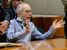 Robert Durst appears in the Airport Branch of the Los Angeles County Superior Court on Nov. 7, 2016 in Los Angeles.