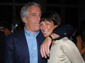 Billionaire perv Epstein and the socialite accused of being his sexual procurer, Ghislaine Maxwell.