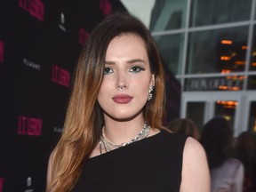 Bella Thorne attends the premiere of Universal Pictures' "J.T. Leroy" at ArcLight Hollywood on April 24, 2019 in Hollywood, California.