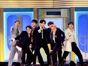 BTS perform onstage during the 2019 Billboard Music Awards at MGM Grand Garden Arena on May 01, 2019 in Las Vegas, Nevada. Kevin Winter/Getty Images for dcp