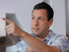 Adam Sandler speaks during the press conference of the new Netflix movie 'Murder Mystery' at St. Regis Hotel on June 13, 2019 in Mexico City, Mexico.