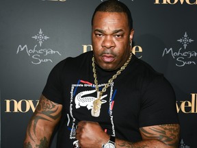 Busta Rhymes walks the red carpet at the official grand opening party for Mohegan Sun's new ultra-lounge, novelle, on Saturday, June 22, 2019, in Uncasville, Conn.  (Dave Kotinsky/Getty Images  for Mohegan Sun)