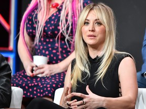 Kaley Cuoco from "Harley Quinn" speaks onstage at the DC Universe panel during the 2019 Summer TCA Press Tour at The Beverly Hilton Hotel on July 23, 2019 in Beverly Hills, Calif. (Amy Sussman/Getty Images)