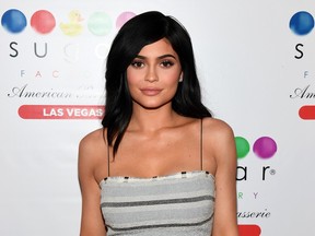 Kylie Jenner arrives at Sugar Factory American Brasserie at the Fashion Show mall on April 22, 2017 in Las Vegas, Nevada.  Ethan Miller/Getty Images