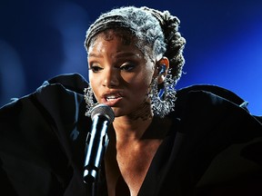 Halle Bailey of Chloe x Halle performs onstage during the 61st Annual Grammy Awards at Staples Center on Feb. 10, 2019 in Los Angeles.