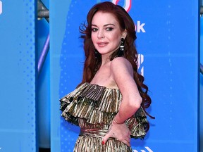 Lindsay Lohan attends the MTV EMAs 2018 at Bilbao Exhibition Centre on Nov. 4, 2018 in Bilbao, Spain.