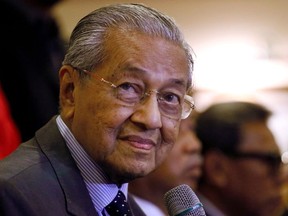 Malaysia's Prime Minister Mahathir Mohamad speaks during a news conference in Putrajaya, Malaysia, July 15, 2019.