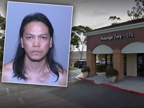 Russell Bernardino worked as a licensed massage therapist at Massage Envy. (Google Maps/Orange County Sheriff’s Department)