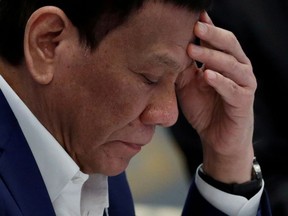 Philippines President Rodrigo Duterte attends a session of the  ASEAN Summit in Bangkok, Thailand, June 22, 2019.