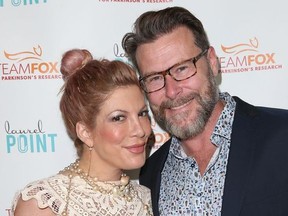Tori Spelling and Dean McDermott attend the Raising The Bar To End Parkinson's event on July 27, 2016.