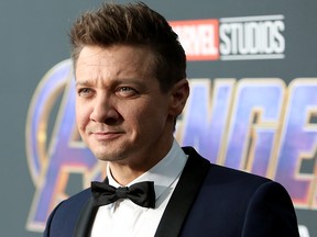 Jeremy Renner attends the Los Angeles World Premiere of Marvel Studios' "Avengers: Endgame" at the Los Angeles Convention Center on April 23, 2019 in Los Angeles.