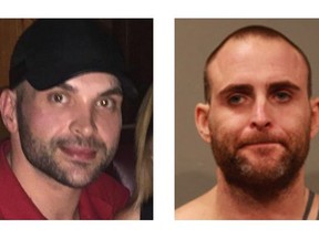 Richard Scurr, left, and Ryan Provencher are seen in this undated combination handout photo provided by the RCMP.
