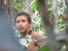 A rare clip shows uncontacted tribe under threat in Brazil. (Vimeo/Survival International)