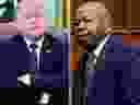 U.S. President Donald Trump and U.S. Rep.  Elijah Cummings, the Democratic chairman of the House of Representatives Oversight Committee.