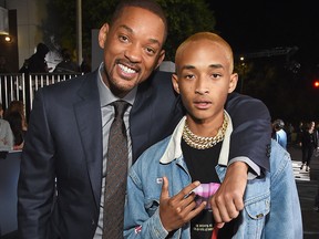 Will Smith (L) and Jaden Smith attend the L.A. Premiere of Netflix Films' "Bright," on Dec. 13, 2017.