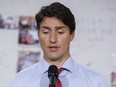 Prime Minister Justin Trudeau speaks at the Parkdale Intercultural Association in Toronto, on Aug. 12, 2019 as he announces funding for legal aid in Ontario.