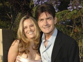 Charlie Sheen and then fiancee, Brooke Mueller.